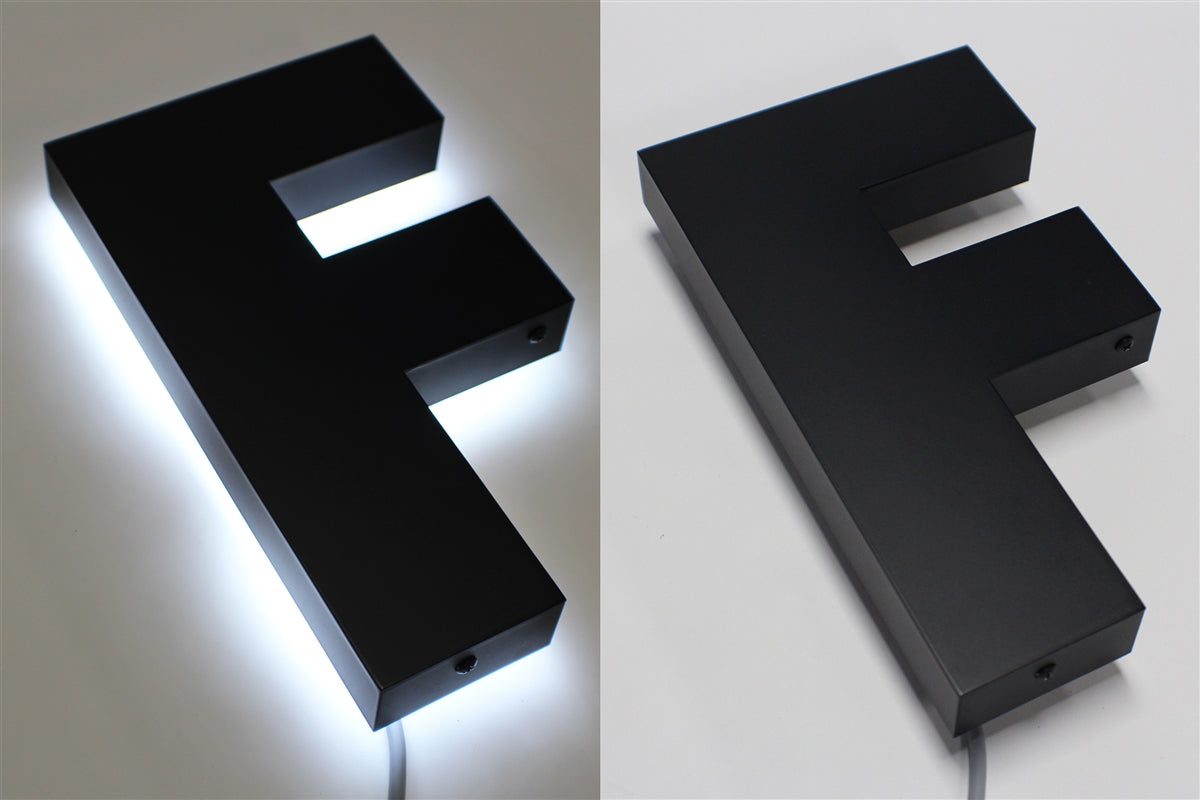 Halo/ Back Lit Painted Stainless Steel Letters for Indoor & Outdoor Signage - 106"W X 9-1/2"H