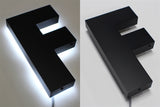 Halo/ Back Lit Painted Stainless Steel Letters for Indoor & Outdoor Signage - 106"W X 9-1/2"H