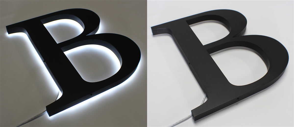 Halo/ Back Lit Painted Stainless Steel Letters for Indoor & Outdoor Signage - 52"W X 16"H