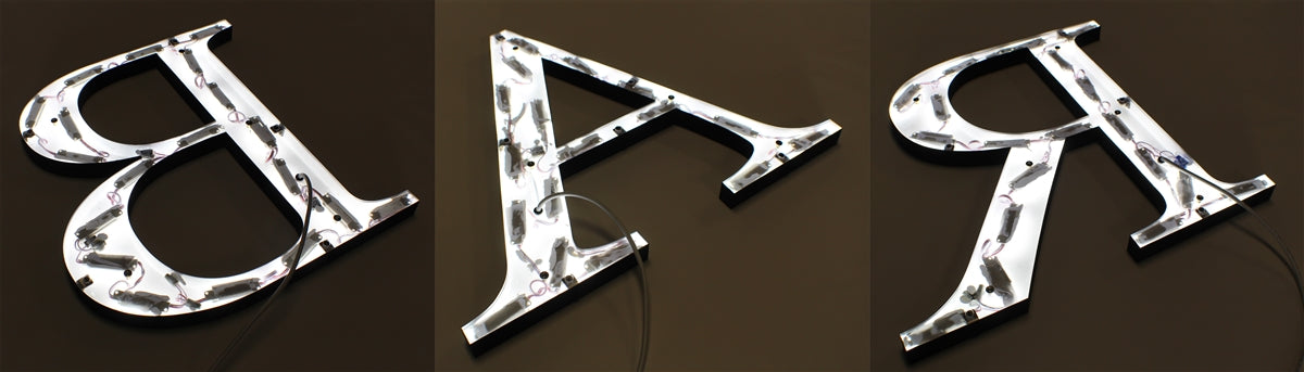 Halo/ Back Lit Painted Stainless Steel Letters for Indoor & Outdoor Signage - 52"W X 16"H