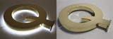 Halo/ Back Lit Polished Gold Stainless Steel Letters for Indoor & Outdoor Signage - 64"W X 12"H