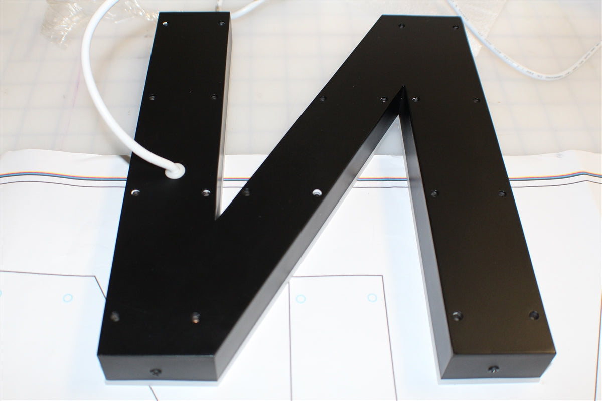 Front Lit Metal Letters for Indoor & Outdoor Signage - 114"W X 15"H