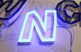 Blue Acrylic Faux Neon Letters for Indoor & Outdoor Signage - 39"W X 26"H