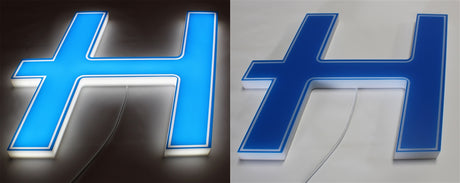 Full Lit 3D Acrylic Letters for Indoor & Outdoor Signage - 20"W X 16"H