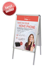 A-Frame Snap-Open Sidewalk Poster Stand with Vinyl Prints