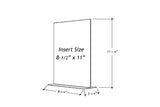 Acrylic Bottom Loading Display Sign Holder 8.5" x 11"