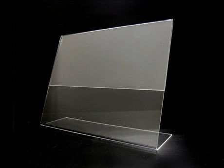 Acrylic Slant Back Display Sign Holder 11" x 8.5"