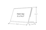 Acrylic Slant Back Display Sign Holder 3.5" x 2"