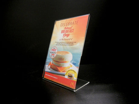 Acrylic Slant Back Display Sign Holder 4" x 6"