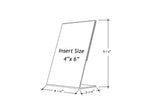 Acrylic Slant Back Display Sign Holder 4" x 6"