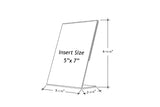 Acrylic Slant Back Display Sign Holder 5" x 7"