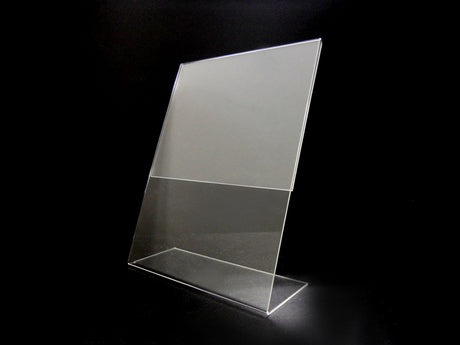 Acrylic Slant Back Display Sign Holder 8.5" x 11"