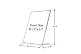 Acrylic Slant Back Display Sign Holder 8.5" x 11"