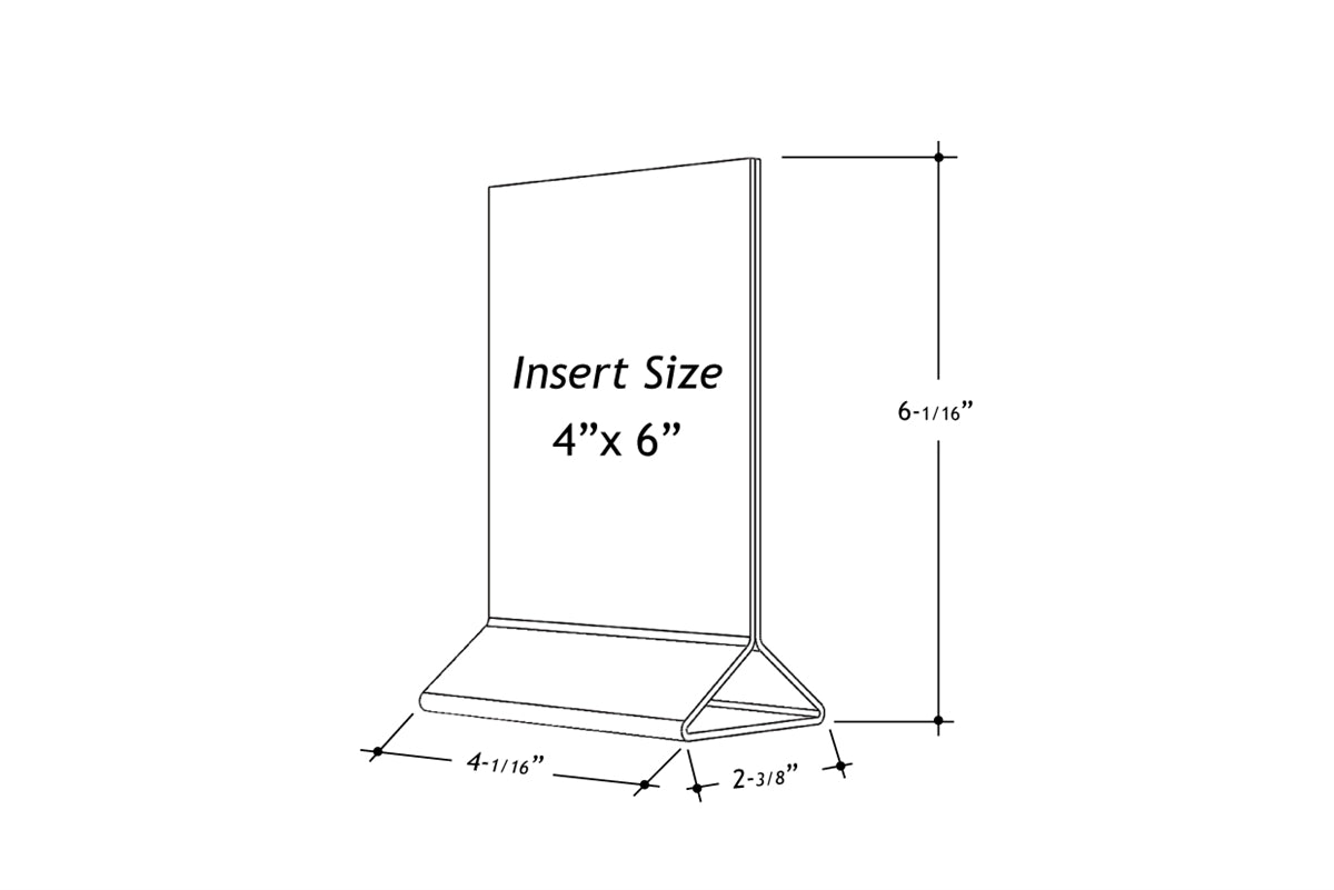 Acrylic Top Loading Display Sign Holder 4" x 6"