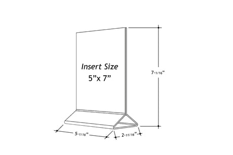 Acrylic Top Loading Display Sign Holder 5" x 7"