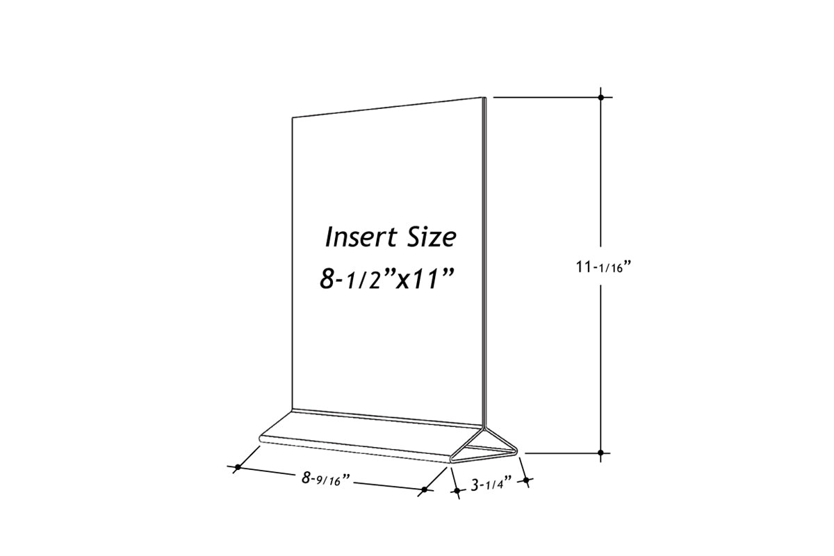 Acrylic Top Loading Display Sign Holder 8.5" x 11"