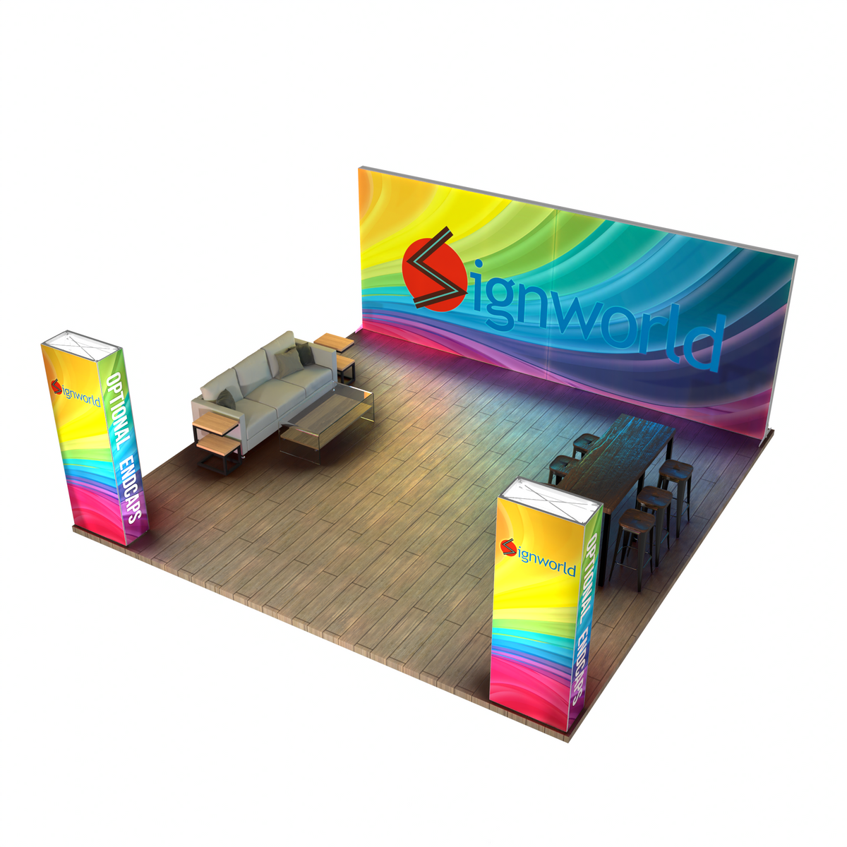20ft Sign 20FT Trade Show Backlit Display Set - D – Signworld America