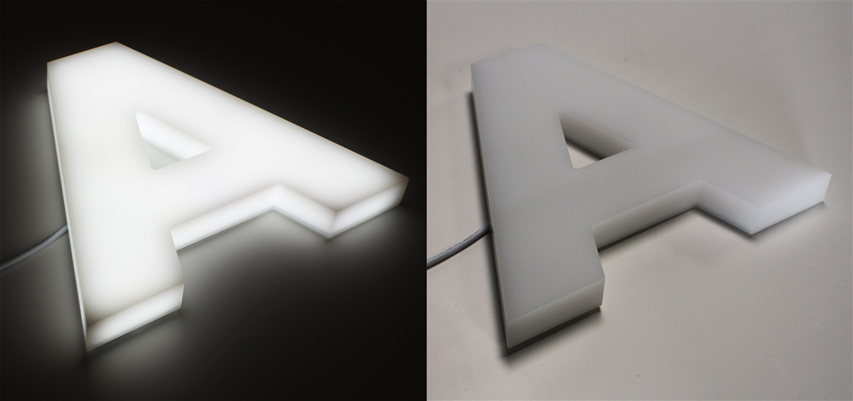 Full Lit 3D Acrylic Letters for Indoor & Outdoor Signage - 82W X 18H